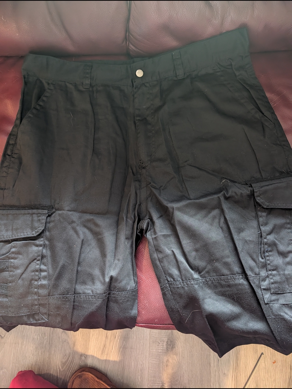 6 For $25 Men's Black Cargo Shorts